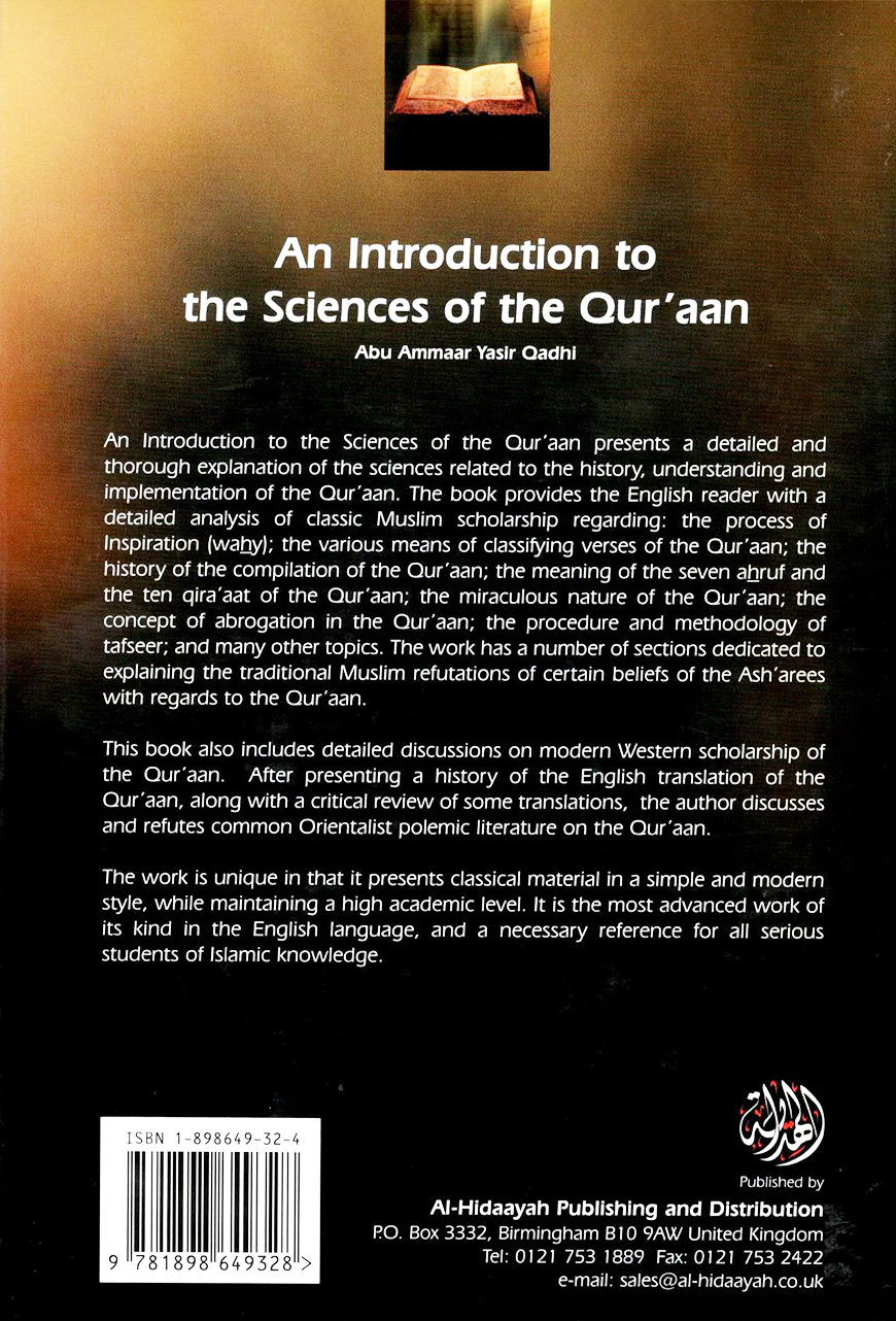 An intro to the sciences of the Quran : Abu Ammar Yasir Qadhi