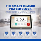 Masjidal 14" Smart WiFi Digital Azan Clock & Islamic Prayer Frame – Automatic Worldwide Prayer & Iqamah Times, Full Quran Player, Athan Alarm, Ramadan Clock, Touchscreen Muslim Home Display, Black (Copy)
